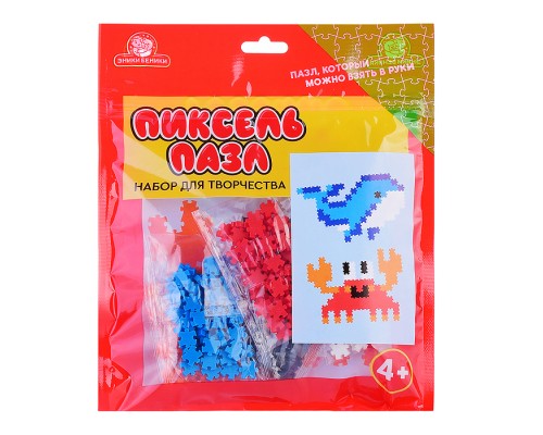 Игра пиксель пазл тип 20 "Кит и Краб"