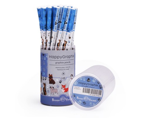 Карандаш чернографитный "HappyGraphix. Собаки" НВ