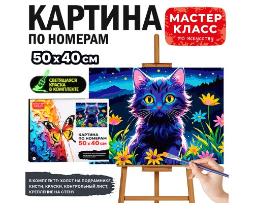 Набор для рисования по номерам "Волшебный котенок"