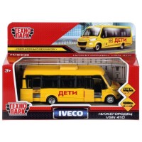 Машина металл Автобус Iveco Daily VSN-410 Дети 15 см, двери, инерц,