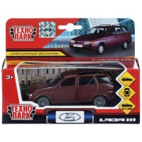 Машина металл LADA 111, 12 см, инерц., двери, багажник, инерц., бордовая