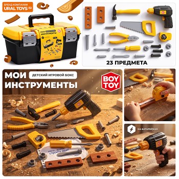 Инструмент детский "Мои инструменты" в коробке