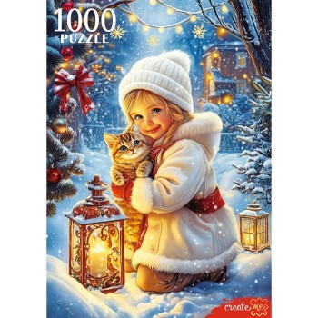 Пазлы 1000 "Зимняя прогулка"
