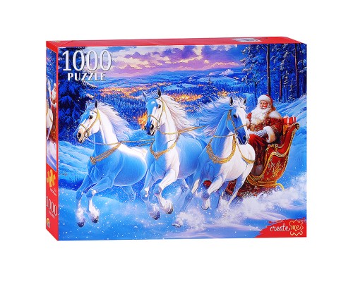 Пазлы 1000 "Три белых коня"