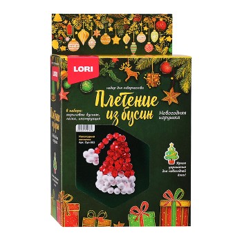 Игрушки. Плетение из бусин "Новогодний колпачок"