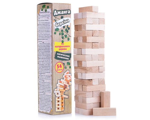 Настольная игра "Джанга березка" большая (54 блока)