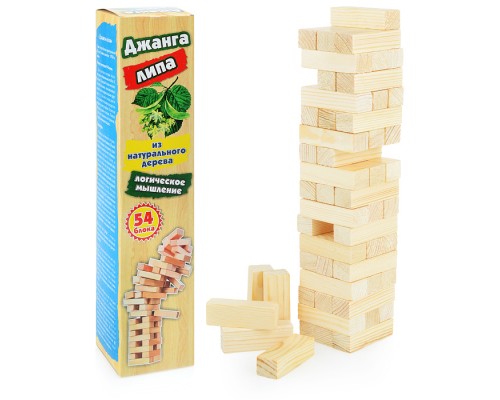 Настольная игра "Джанга Липа" большая (из натурального дерева)