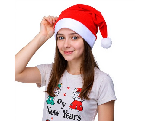 Колпак карнавальный, красный  28*38см