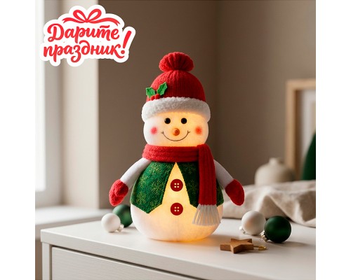 Новогоднее украшение "Снеговик" 10*20 см.