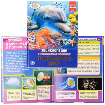 Подводный мир (энциклопедия А4 с развивающими заданиями)