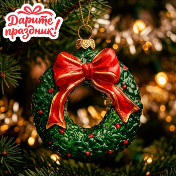 Елочное украшение "Венок" (9.0*4.0*10.5см)