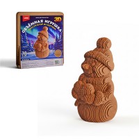 Конструктор из картона. Объёмная игрушка " Снеговик"
