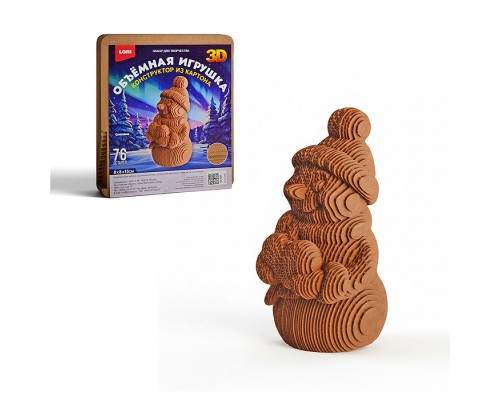 Конструктор из картона. Объёмная игрушка " Снеговик"
