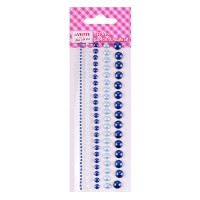 Стразы акриловые самоклеящиеся "DIY Pearls" 115 шт, круглые, цвет топаза, 5 размеров, на подложке, в пластиковом пакете с блистерным подвесом