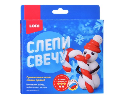 Слепи свечу "Снеговик с карамелью"
