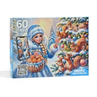 Пазлы 60 "Белки на елке" Оживи мультфильм