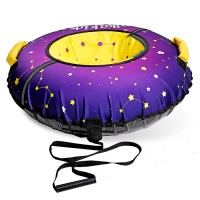 Игрушка. Санки надувные (тюбинг) с круговым дизайном (космический)