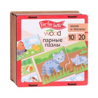 Пазлы зигзаг "Мама и малыш" (деревянная)