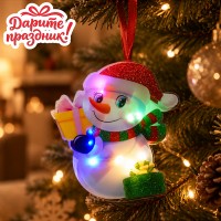 Наклейки для декора "Снеговик в шапочке" 13*12см