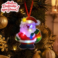 Наклейки для декора "Блестящий Санта" 13*12см