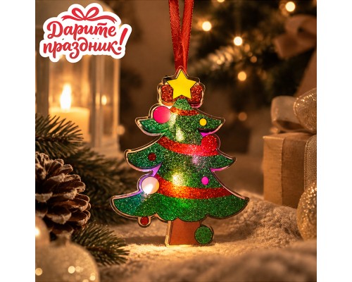 Наклейки для декора "Блестящая ёлочка" 13*12см