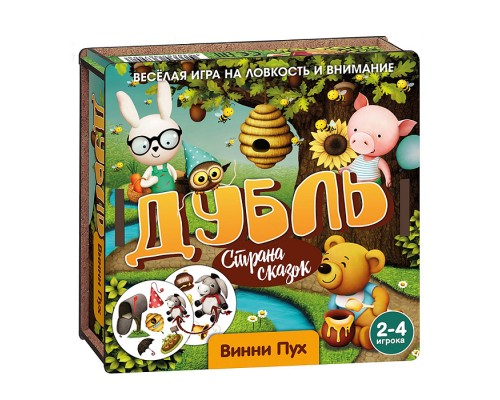Настольная игра Дубль "Страна сказок. Винни Пух" (дерево)