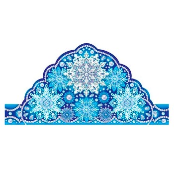 Корона НГ "Снежинки" картонная