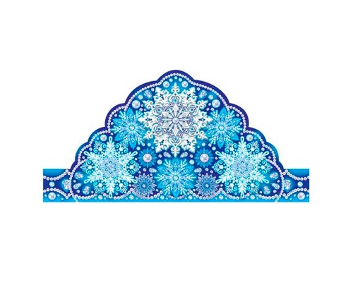 Корона НГ "Снежинки" картонная