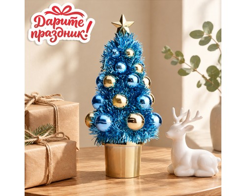 Новогоднее украшение "Ёлочка с разноцветными шарами"