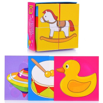 Умные кубики в поддончике. 4 штуки. Игрушки (new). 2+
