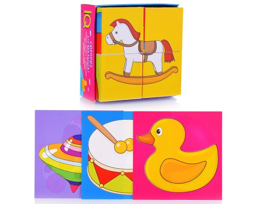 Умные кубики в поддончике. 4 штуки. Игрушки (new). 2+