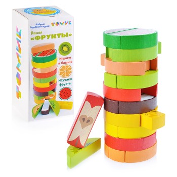 Логический игровой набор "Башня" Фрукты ( 30 дет.)
