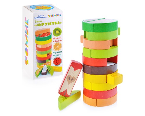 Логический игровой набор "Башня" Фрукты ( 30 дет.)