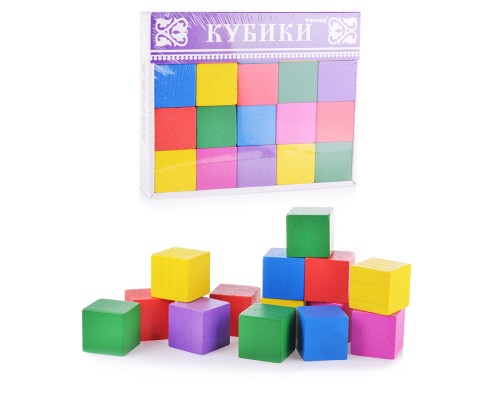 Кубики "Цветные" (20)