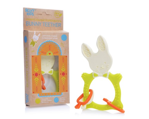 Универсальный прорезыватель BUNNY. Цвет зелёный.