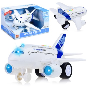 Самолет "730A" 1:120 (свет, звук) в коробке