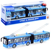 Троллейбус "Городской" 1:16 (свет, звук) в коробке