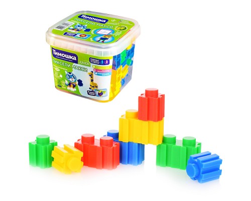 Конструктор "Пиксели" maxi 60 деталей (контейнер)