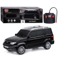 Машина р/у UAZ Патриот 19 см, (свет, черный) в коробке