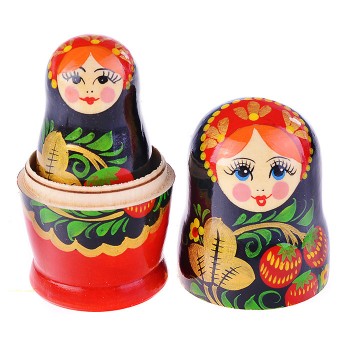 Матрешка 5 в 1 "Семеновская" Хохлома малая