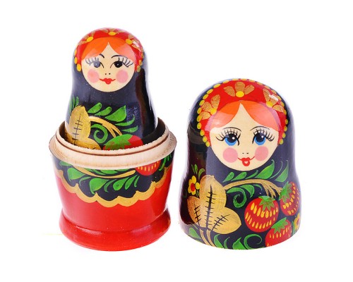 Матрешка 5 в 1 "Семеновская" Хохлома малая