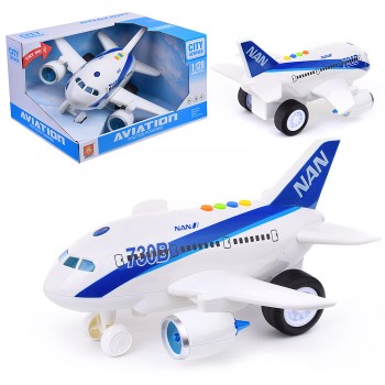 Самолет "730B" 1:120 (свет, звук) в коробке