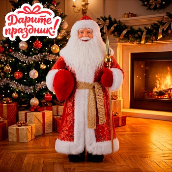 Кукла новогодняя DP-0127 "Зимний волшебник" (60 см)