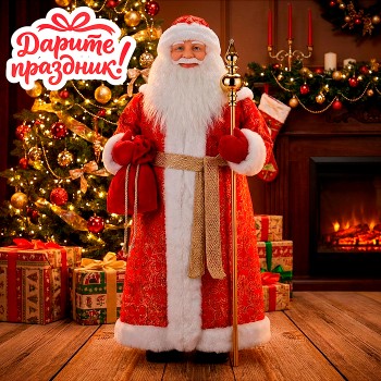 Кукла новогодняя DP-0129 "Зимний Кудесник" (90 см)