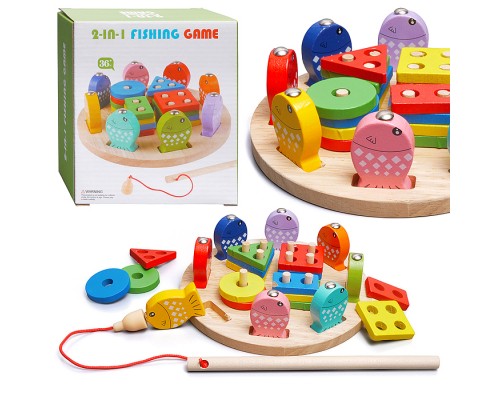 Игра развивающая 2в1 "Ловись рыбка" в коробке