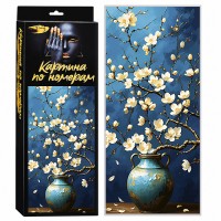 Картина по номерам 26х60 "Панно. Нежность магнолии" (22 цвета)