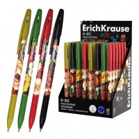 Ручка шариковая R-301 Stick&Grip Folk Motives 0.7, цвет чернил синий (в коробке-дисплее по 48 шт.)