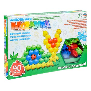 Мозаика напольная d 4,6 см, 90 шт. в коробке