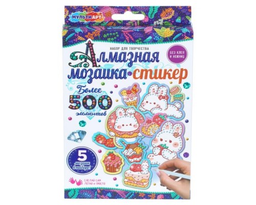 Алмазная мозаика-стикер "Корейский Кролик"