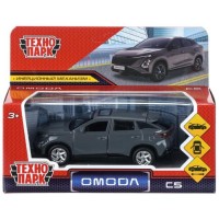 Машина металл omoda c5 12 см, двери, капот, багажник, инерция, серый, в коробке